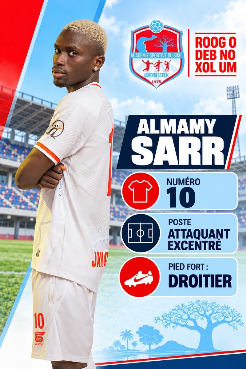 Almamy Sarr, attaquant excentré, nouvelle recrue de Jamono Fatick