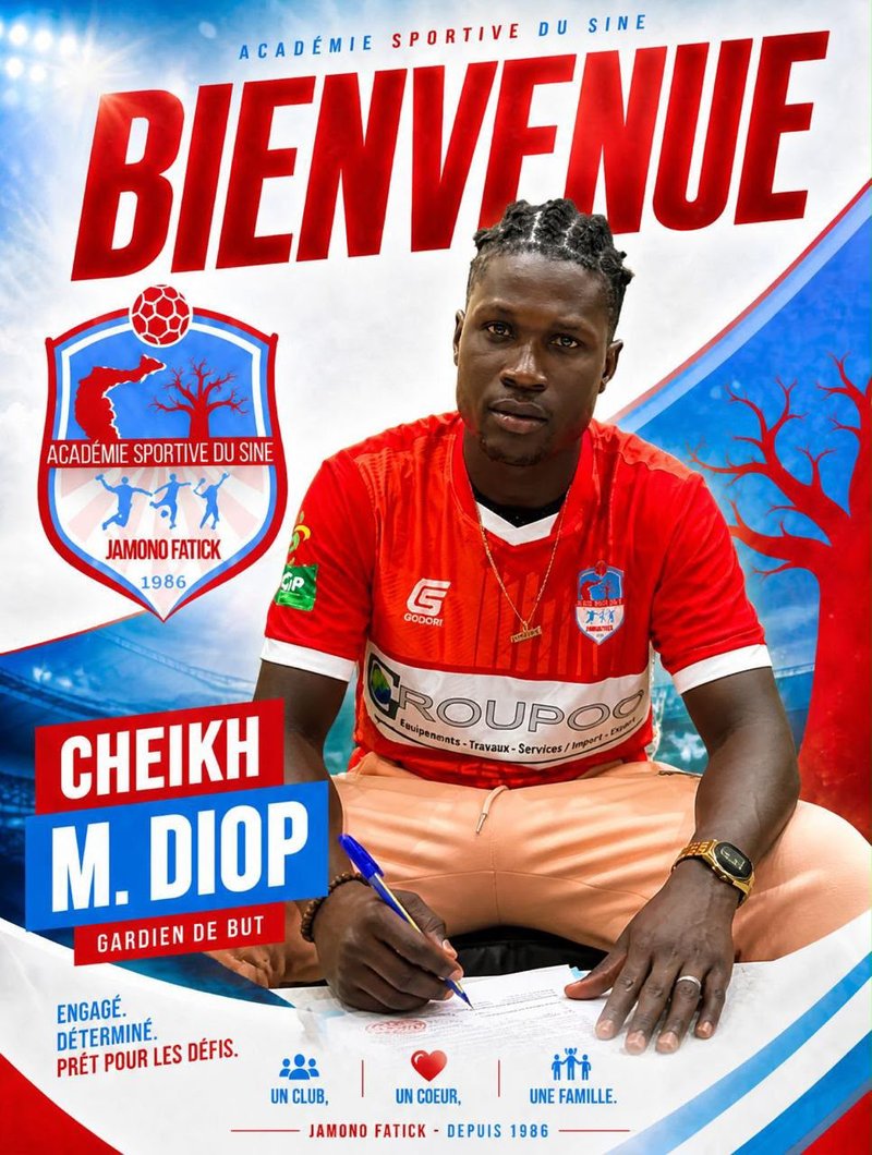 Cheikh M. Diop, gardien de but, nouvelle recrue de Jamono Fatick