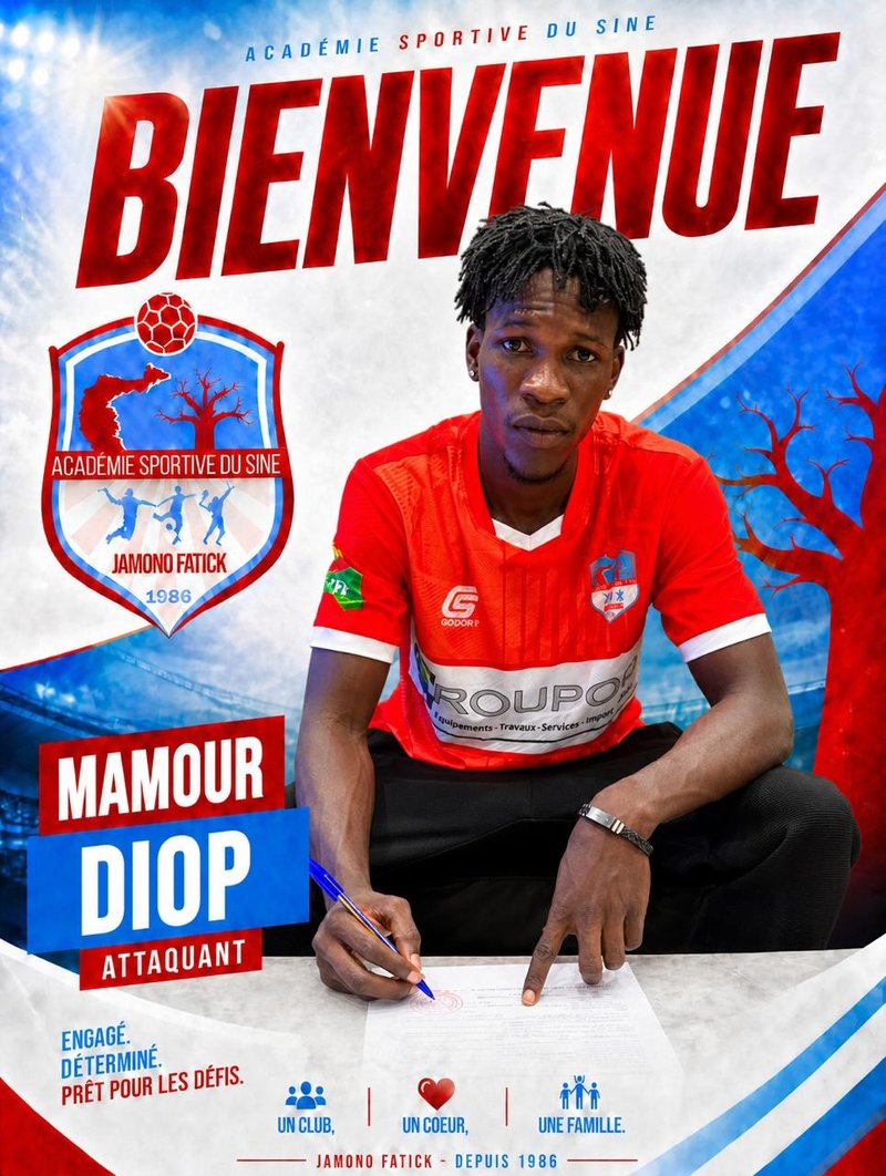 Mamour Diop, attaquant, nouvelle recrue de Jamono Fatick