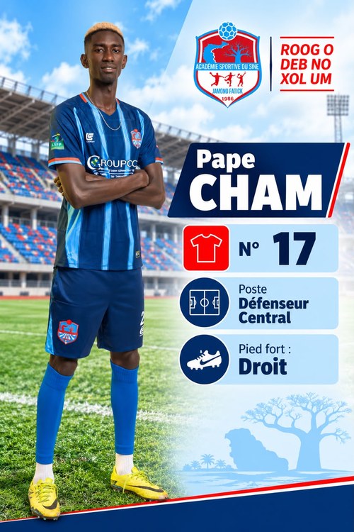 Pape Cham, défenseur central