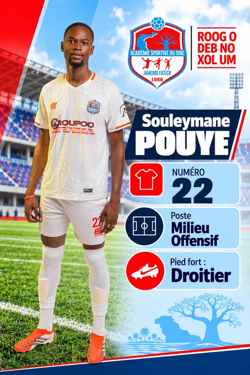 Souleymane Pouye, milieu offensif, nouvelle recrue de Jamono Fatick