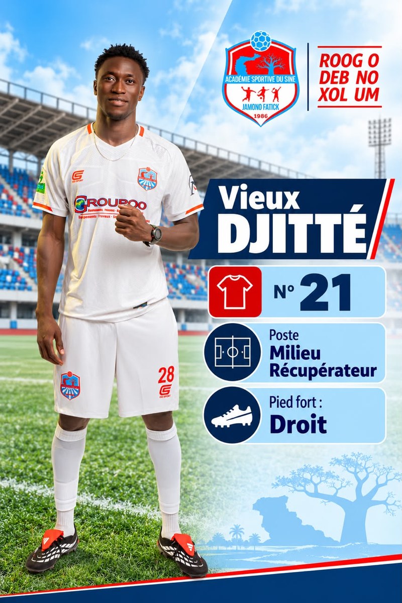 Vieux Ba Djitté, milieu récupérateur, nouvelle recrue de Jamono Fatick